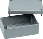 Universal housing silver-grey (RAL 7001) 364 x 164 x 91 mm Aluminium, AL163609-II, Fibox