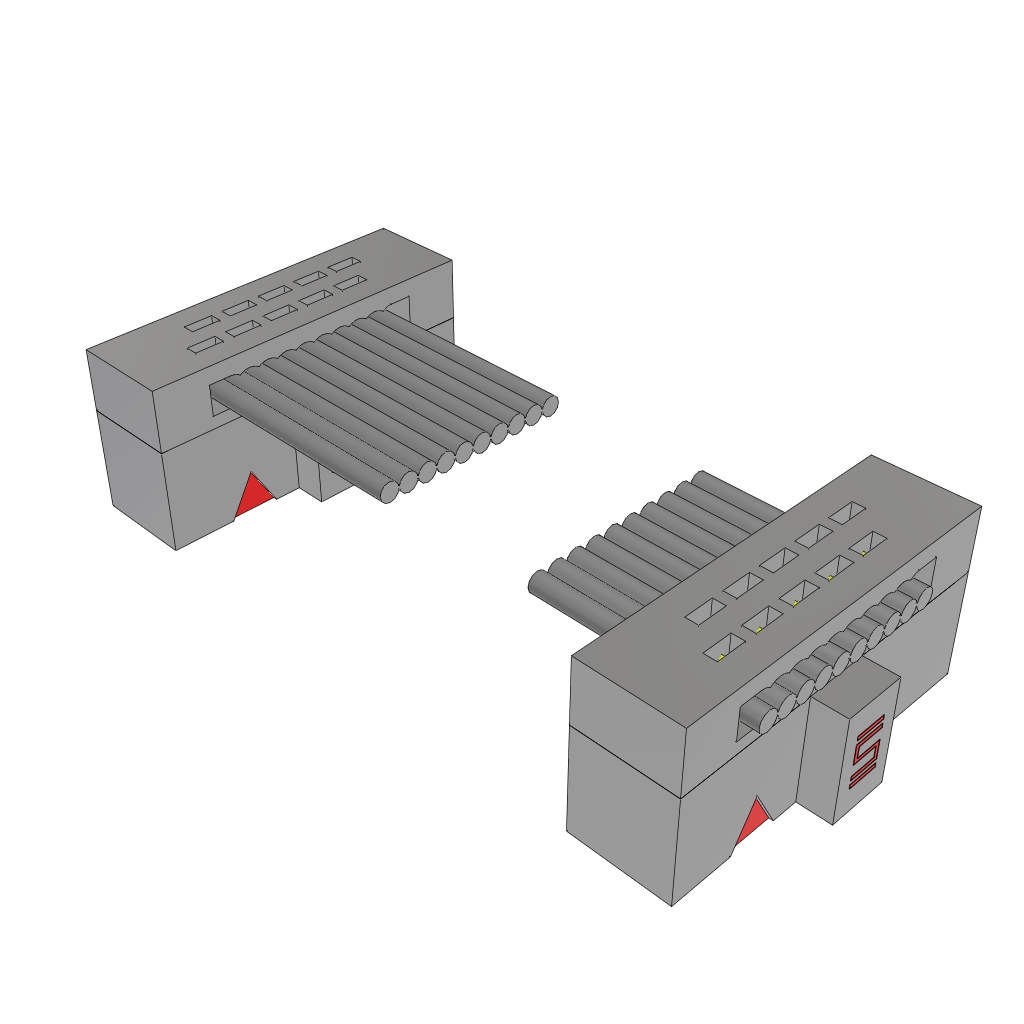 FFC/FPC Cable Assembly, 10 Pos, 1.27mm Pitch, IDC Receptacle