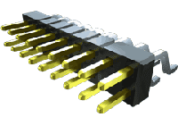 Right Angle Unshrouded 3-Contact Surface Mount Header, 2mm Pitch, -55 to 125°C
