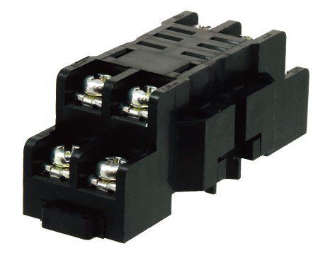 8-Pos 2-Pole Relay Socket, 10A 300V, DIN Rail/Panel Mount