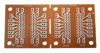 IC to Pin out Adapter - DIP-10; Board Type:PCB, IC to Pin out Adapter; Board Material:Epoxy Glass Composite; Hole Diameter:-; External Height:44.45mm; External Width:44.45mm; Board Thickness:6.35mm; Product Range:-