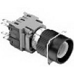 Illuminated Pushbutton Switch, 5A 250VAC/24VDC, Solder Lug, Panel Mount