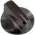 Control Knob, Round Thermoplastic Black Line 14.22mm 28.58mm