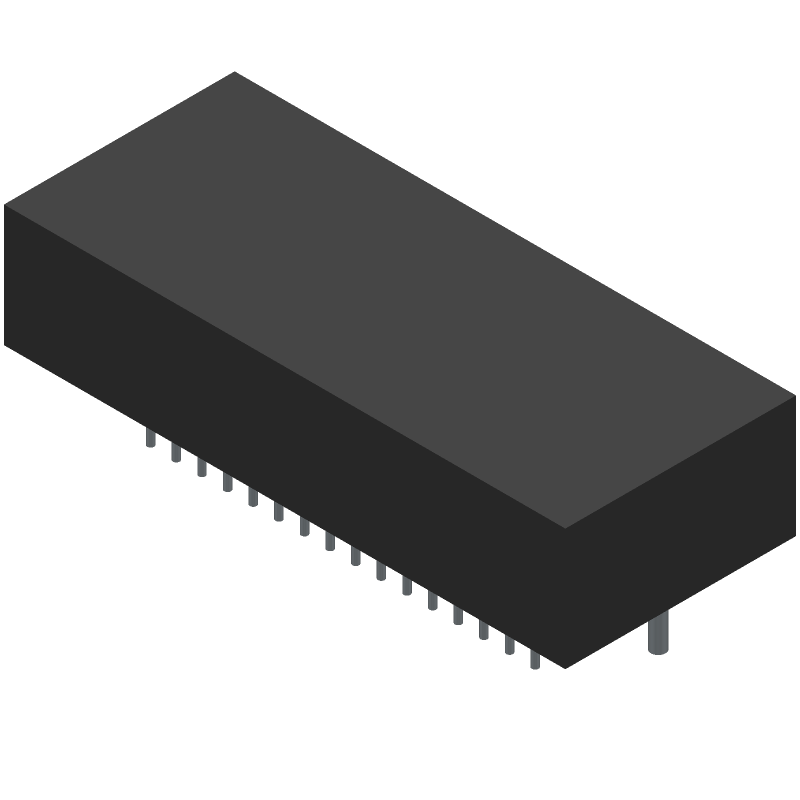 DIP32 Socket, 32 Pos, 2.54mm Pitch, Gold, 1A, 1kV, Through Hole