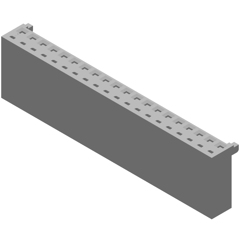20 Pos 2.54mm Crimp Wire Housing, Female Socket, 7A, 250V