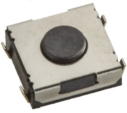 SMD Tactile Switch, 160gf, 50mA, 12V, SPST, Non-Illuminated