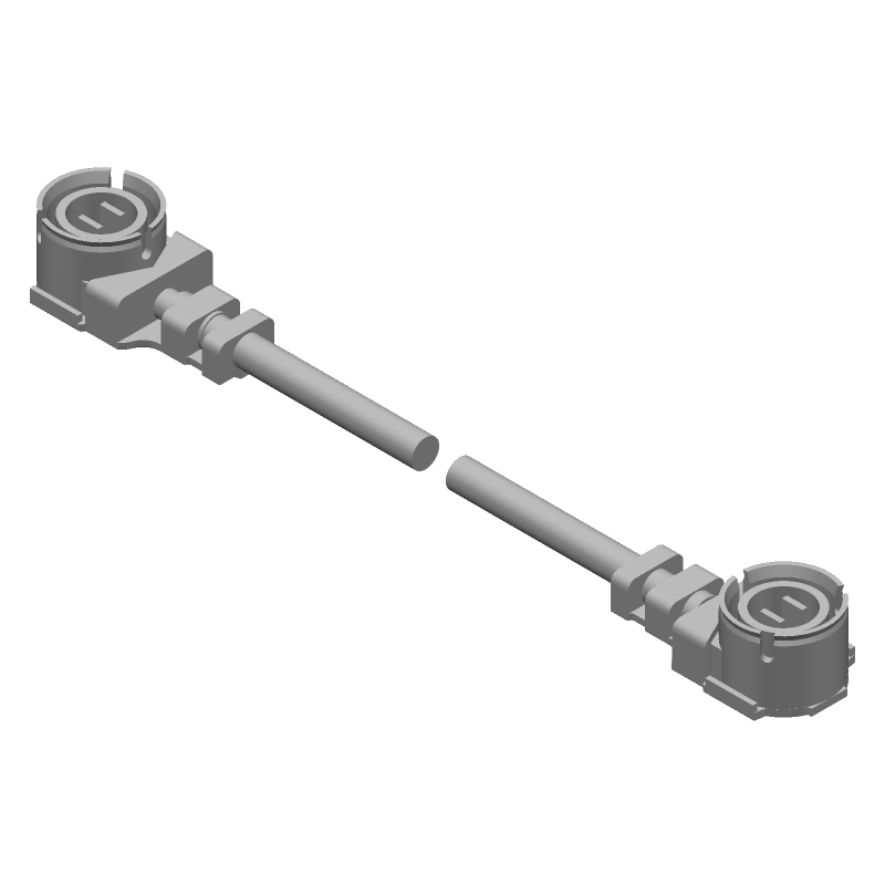 UMCC Coax Cable Plug, 6GHz, 50R, F-F, Shielded, Gold
