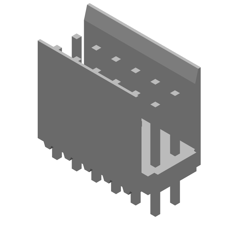 12 Pos 2.54mm Straight Thru-Hole Shrouded Header, 3A, 500V