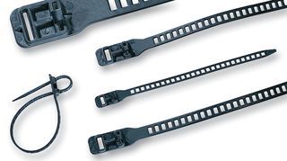 HELLERMANNTYTON SOFTFIX XS Cable Tie, 180x7, TPU (Thermoplastic Polyurethane), Black, 180 mm, 7 mm, 45 mm