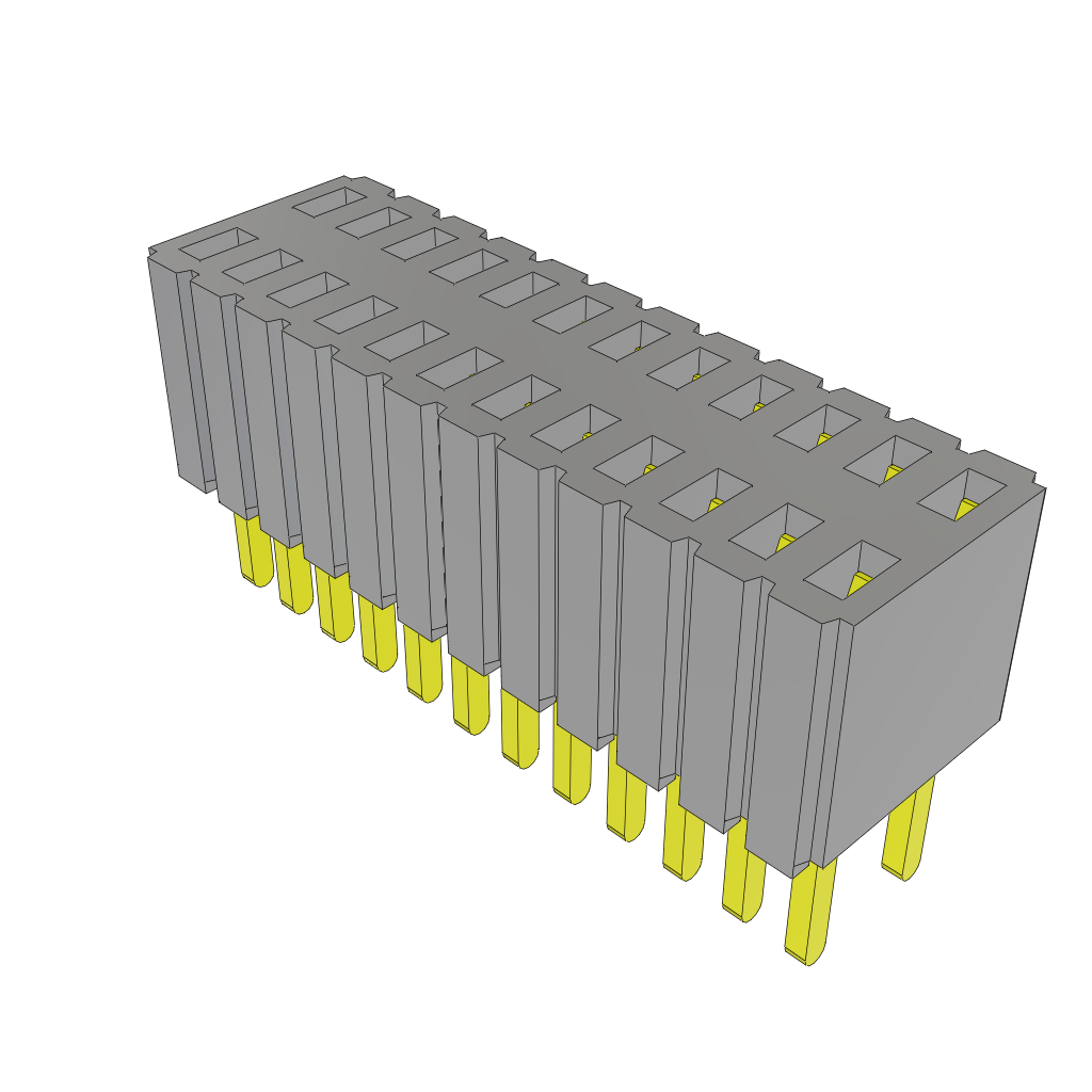 Conn Socket Strip SKT 24 POS 1.27mm Solder ST Thru-Hole Tube