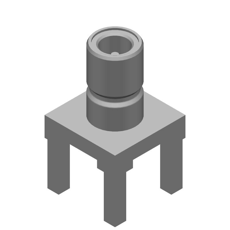 SMB PCB Jack Receptacle, Female, Gold, 4GHz, 50R, Through Hole