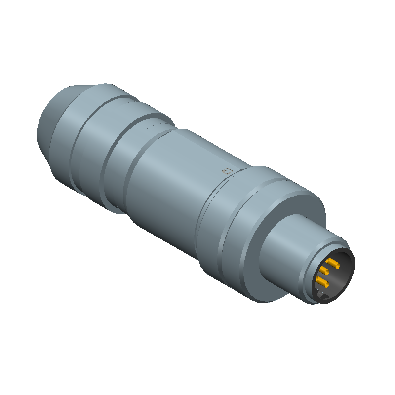 M12 B-Coded 5-Pos Male Straight Connector, 4A, IP67
