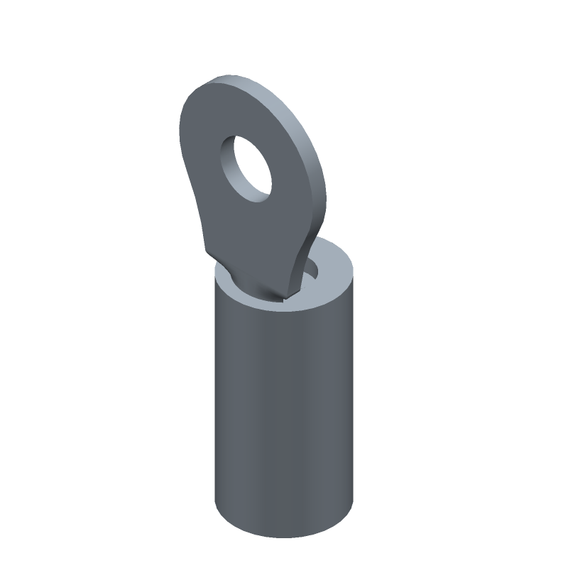 Ring Terminal, 10-12AWG, Copper, Tin, Insulated, 600V