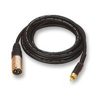 VDC         101085004             Audio / Video Cable Assembly, XLR Plug, 3 Way, Phono (RCA) Plug, 9.8 ft, 3 m, Black