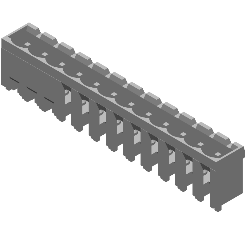 12 Pos 5mm Pitch Vertical Header Terminal Block, 15A, 300V