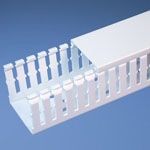 Wiring Ducts Slotted Rectangular without Cover Screw Polyvinyl Chloride White