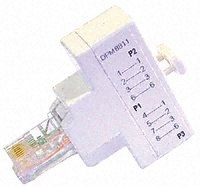 Decelect Forgos Cat5e RJ45 Female, RJ45 Male Splitter, 3 Port