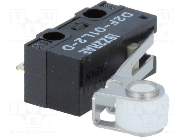 SPDT Snap Action Switch, Roller Lever, 0.1A 30VDC, Solder
