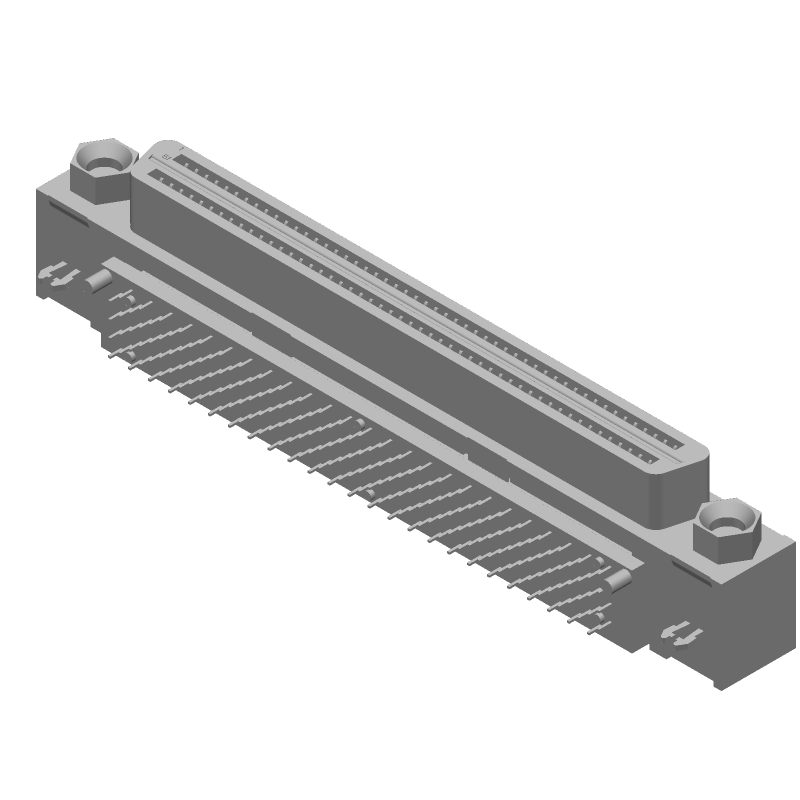 200 Pos SCSI Connector, RA, Thru-Hole, Solder, 500V