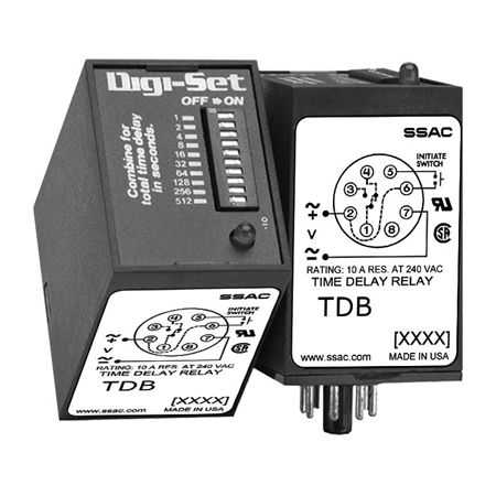 Time Delay Relay 120VAC 10A DPDT(60.7x45.2x81.3)mm Plug-In