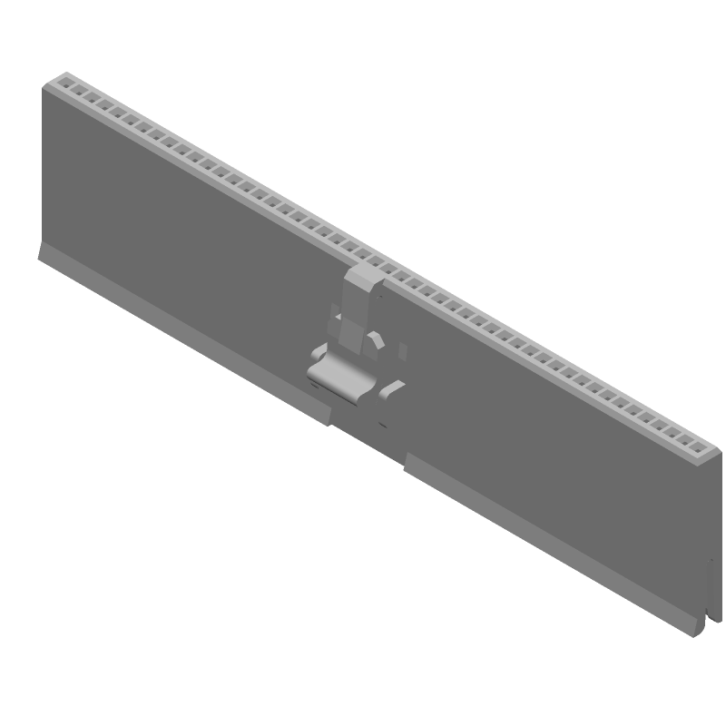 50 Pos 1.27mm Crimp Wire Housing, Straight, Black