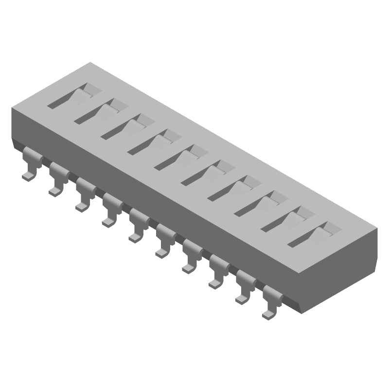 DIP Rotary Slide Switch, 10 Pos, 1A, 24VDC, SMT Gull Wing