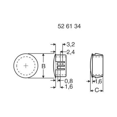 PB Fastener 430 2714 White (Ø x L) 30.6 mm x 11.5 mm