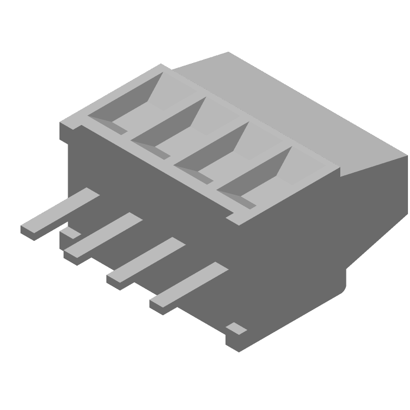 4 Pos 2.54mm Terminal Block, Straight, Solder, 10A, 150V, Green