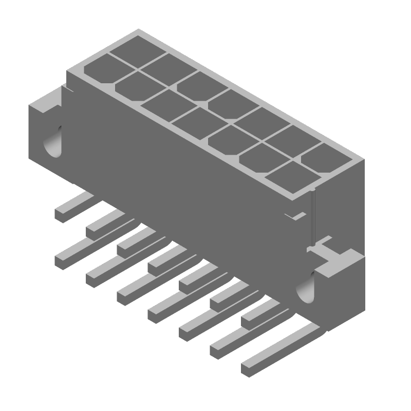Power Connector HDR 14 POS 4.2mm RA Solder 9A 600V