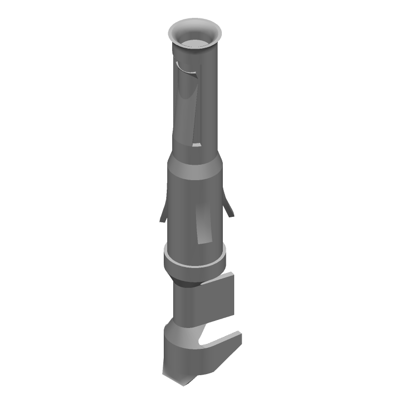 Female Socket Power Connector, 13A, 18-22AWG Crimp, Tin Plated Brass