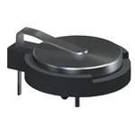 1-Cell Coin Cell Holder, PBT, PC Pin, Through Hole, 12mm Dia