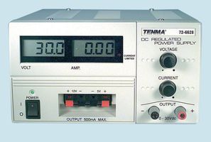 POWER SUPPLY, BENCH, TRIPLE, 30V/5V/12V; Power Supply Output Type:Adjustable, Fixed; No. of Outputs:3 Output; Output Voltage Min:0V; Output Voltage Max:30V; Output Current Min:0A; Output Current Max:3A; Power Rating:-; Plug Type:- ;RoHS Compliant: NA