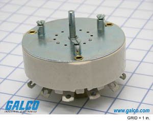 8 Pos SP8T Rotary Switch, 50A, 300V, Panel Mount