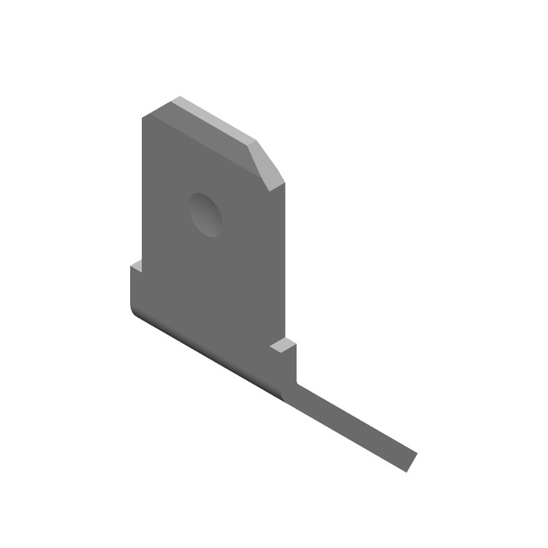 Faston .250" Tab Terminal, Female, Brass/Tin, Non-Insulated