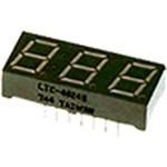 3-Digit Green Segmented LED Display, 0.4" Numeric, CC, 12-Pin DIP