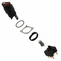 3-Pos DPDT Illuminated Switch, 5A 250VAC, Red LED, Panel Mount