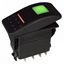 SPDT Rocker Switch 20A 12VDC Illuminated Green/Orange LED