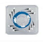 EIGHT INDIVIDUAL STANDARD OM3 LC CONNECTORS TO PIGTAILS 900UM BUFFERED FIBER