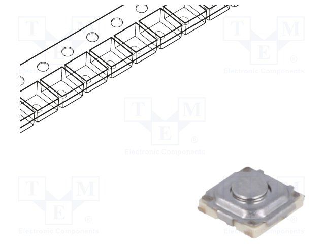 Tactile Switch SPST-NO 20mA 15V SMD J-Bend