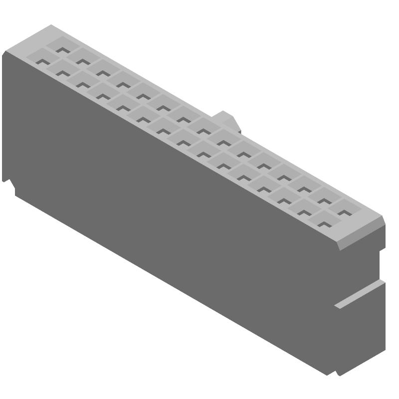 30 Pos 2 Row 2.54mm Pitch Female Header Receptacle, 3A, 250V