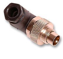 Binder, 8 Pole Right Angle Cable Mount Connector, Male Contacts