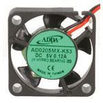 Fan 5V DC 2.4 CFM 25x25x6mm 0.6W Hypro Bearings 3-5.5 Leads