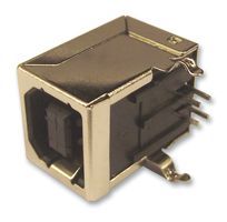 MULTICOMP - USB-B-S-RA - USB-kontakt, USB B-typ, USB 2.0, Hona, 4 Ways, Hålmonterad, Rätvinklad