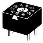16 Pos Rotary DIP Switch, 28VDC, 100mA, Through Hole