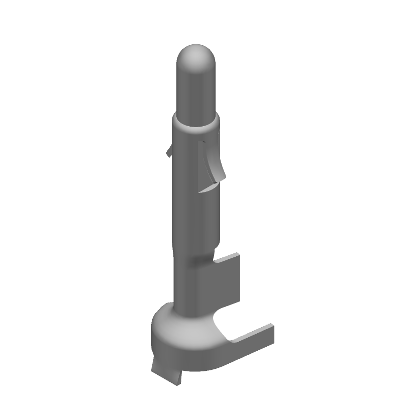 19A 600V Male Power Crimp Terminal, Brass, Tin Plated