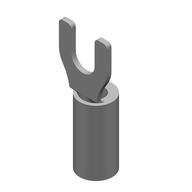 Insulated Crimp Terminal, 10-12 AWG, 600V, Copper/Tin