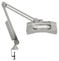 Luxo WAS025985 Bench Magnifier, 3.5dioptre, Table Clamp Mount, 2 x 7W