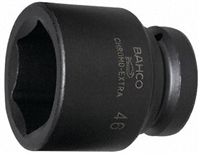 Bahco, 115mm 1 1/2 in Drive Impact Socket Hexagon, 140 mm length