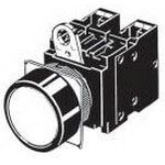 Illuminated Pushbutton Switch, Red, 10A 440VAC, SPST/DPST, Screw