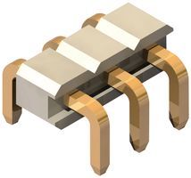 GLOBAL CONNECTOR TECHNOLOGY BG304-03-A-0500-L-G Board-To-Board Connector, U Shaped, 3 Contacts, Header, 2.54 mm, Through Hole, 1 Rows